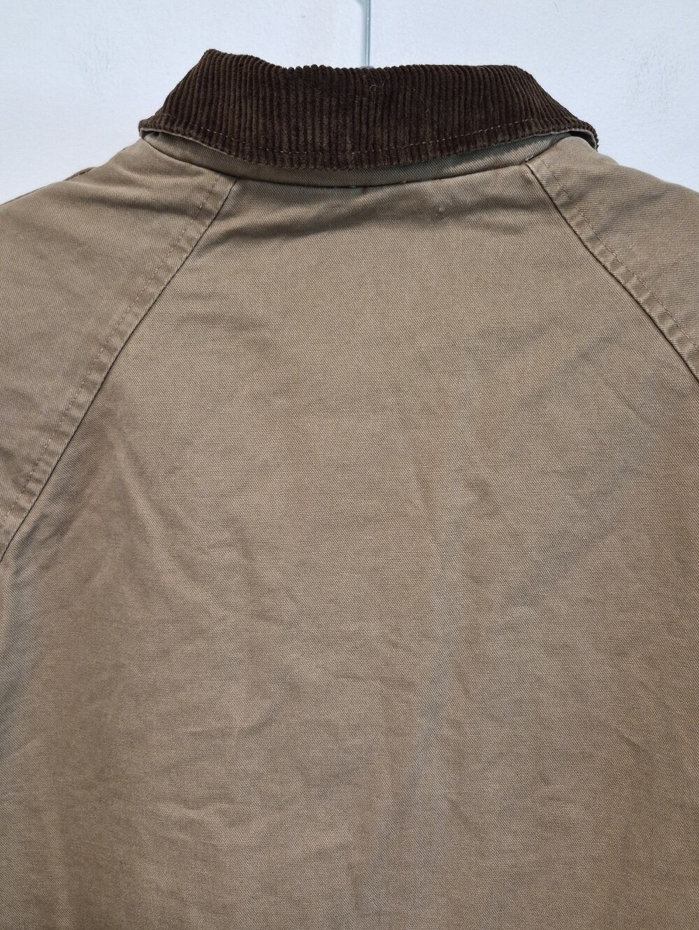 Hunter Barn Jacket Tan Canvas Corduroy Collar Boxy Oversized Women Sz M $149 NWT - Picture 8 of 16